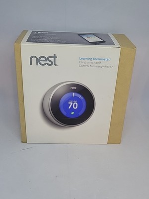 Nest Thermostat 2nd Generation T200577 Learning Home Air Steel Brand