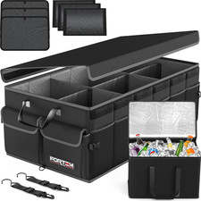 Organizzatore Baule Auto Con Borsa Frigo, Contenitore Pieghevole SUV Multi Scomp