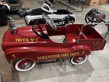 Gearbox Red Pedal Car Fire Truck Volunteer Fire Dept Truck No 1 Vintage