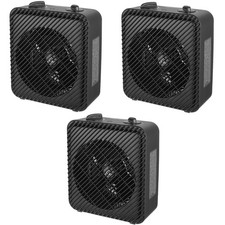 Pack Of 3 Pelonis 1500w 3-speed Electric Fan-forced Space Heater Black Open Box
