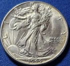 A 1944 Walking Liberty Silver Half Dollar - High Grade BU
