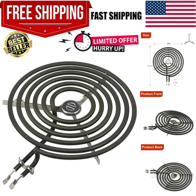 #ad Range 8quot; Large Surface Burner Element Coil Replacement Fit for G.E 6 Turns El... $29.03