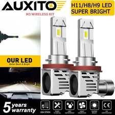AUXITO AUTO White H11 H8 LED Headlight Conversion Kit High Low Beam Bulbs 200W