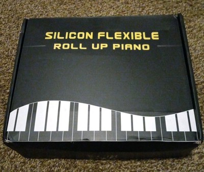Portable 88-Key Piano Keyboard Practice Card Silicon, Flexible, Roll-Up