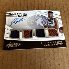 2017-18 Absolute Tools AUTO QUAD RELICS SP /99 Justin Patton RC #TT4-JP (f3)