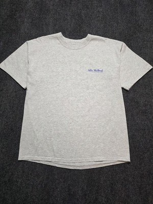 Vintage 1997 Ally McBeal T-Shirt Heather Gray XL 90s Fox TV Show Fox 