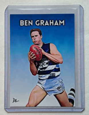 Ben Graham Limited Edition Artist Signed ''Geelong Cats AFL'' Trading Card 2/10