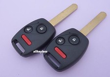 Oem Pair Of Honda Keyless Entry Remotes Mlbhlik-1t In New Cases With Uncut Keys
