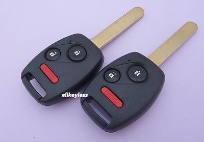 OEM PAIR of HONDA keyless entry remotes MLBHLIK-1T in NEW CASES With UNCUT KEYS