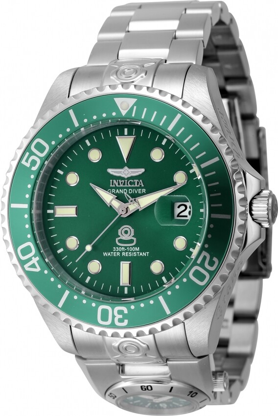 Мужские часы Invicta Pro Diver с автоматической датой и зеленым циферблатом 45811