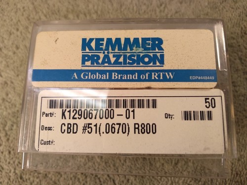 .0670", #51 Drill Size New Old Stock Kemmer Precision Carbide Drills, Box of 50 - Picture 2 of 3