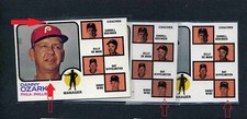 SALE 1973 TOPPS #486 DANNY  OZARK PHILLIES MANAGER ALL 3  HTF ERROR VARIATIONS