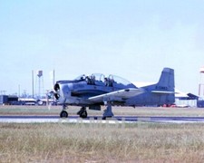 Unmarked North American T-28D Trojan taking off 8"x10" Vietnam War Photo 310
