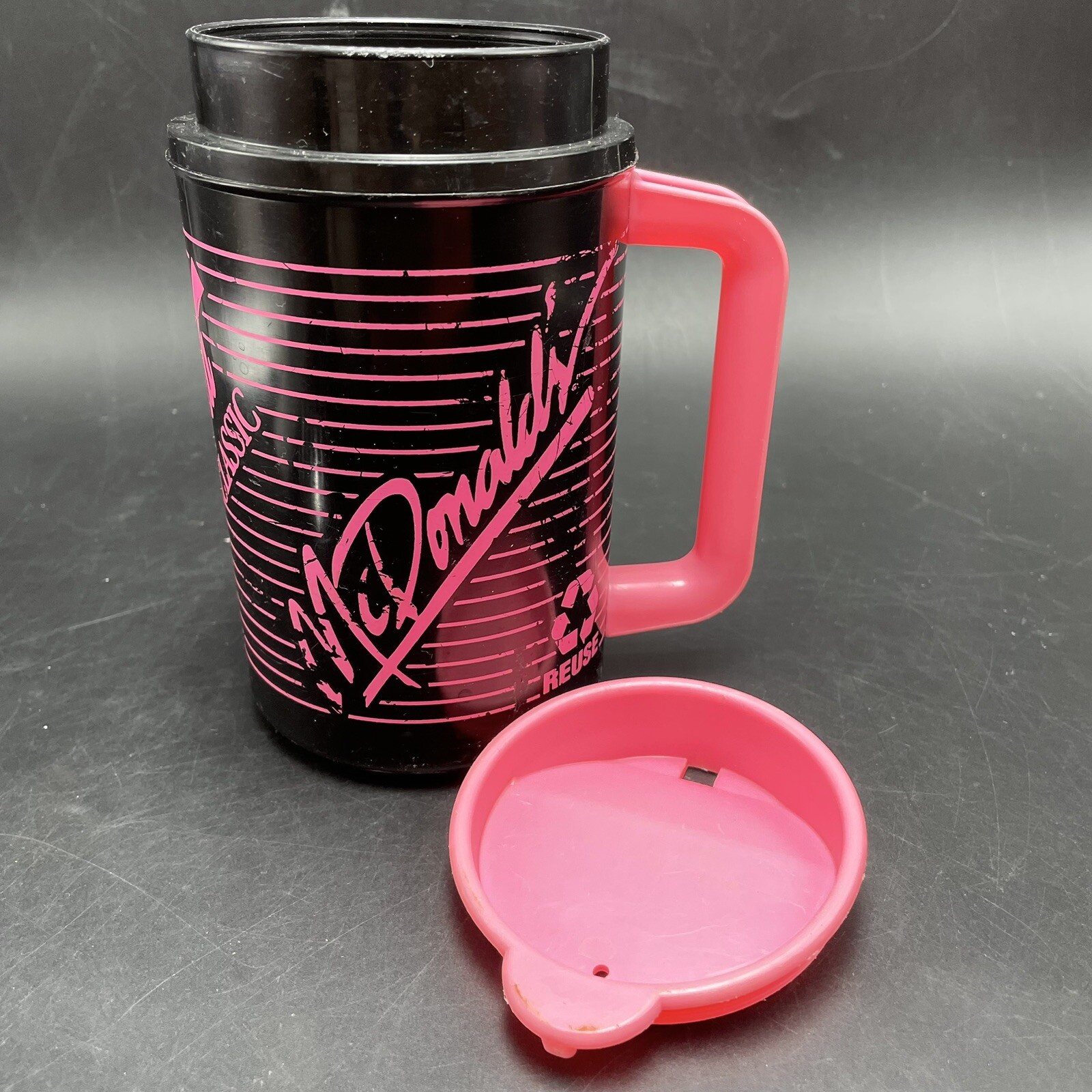 Whirley Industries Whirley 22 Oz Thermo Mug McDonald's Vintage Coca-Cola  Neon Travel Mug 22oz Thermo