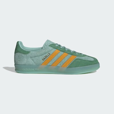adidas gazelle silver green womens ADIDAS ORIGINALS Gazelle Indoor Sneakers in Green and Yellow for Men a   Pavidas