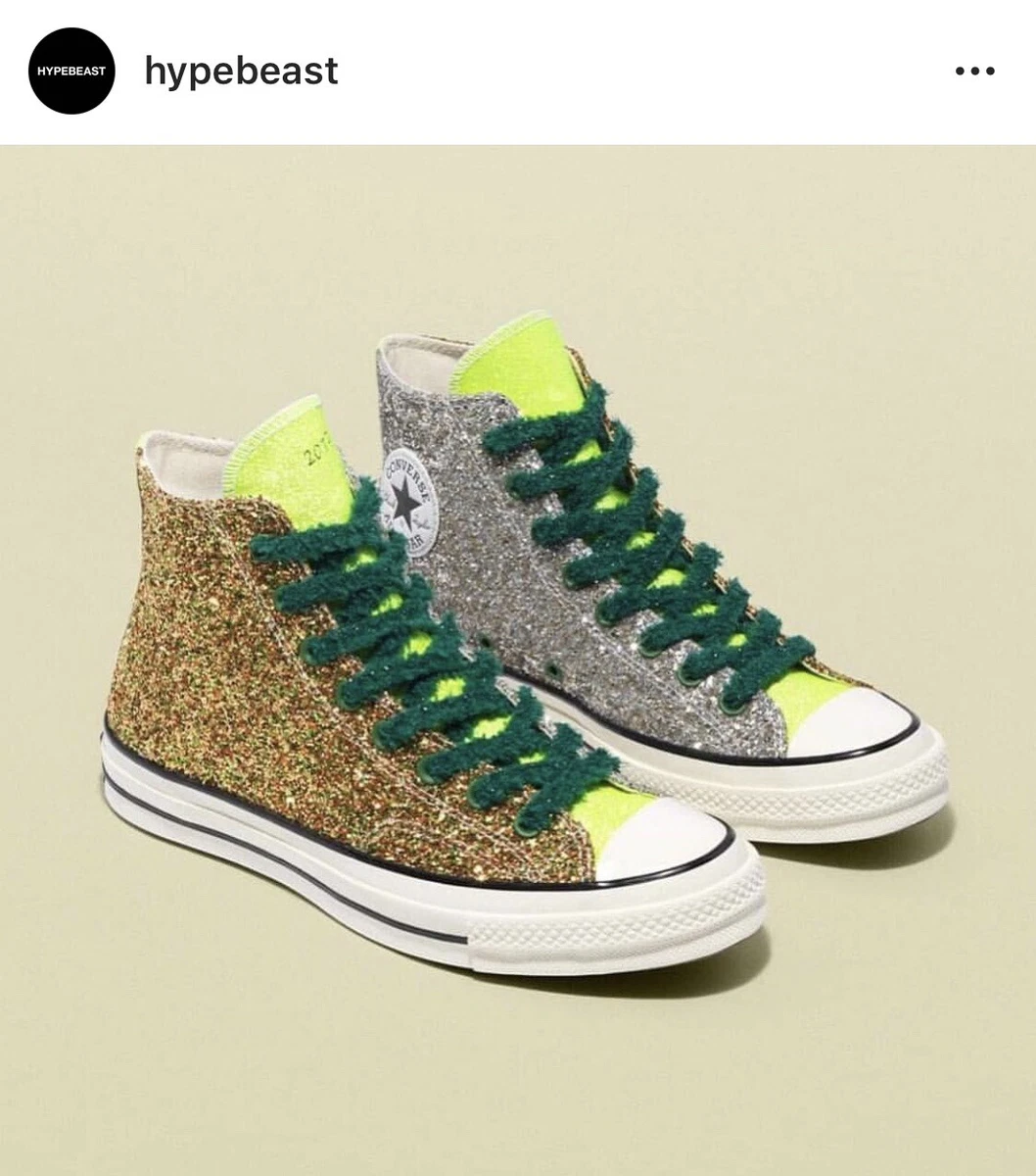 Converse x JW Anderson Chuck Taylor All Star 70s HI 10 Glitter Gold Silver