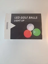 Glowing Golf Ball for Night Sports Super Bright LED New Damaged Box 