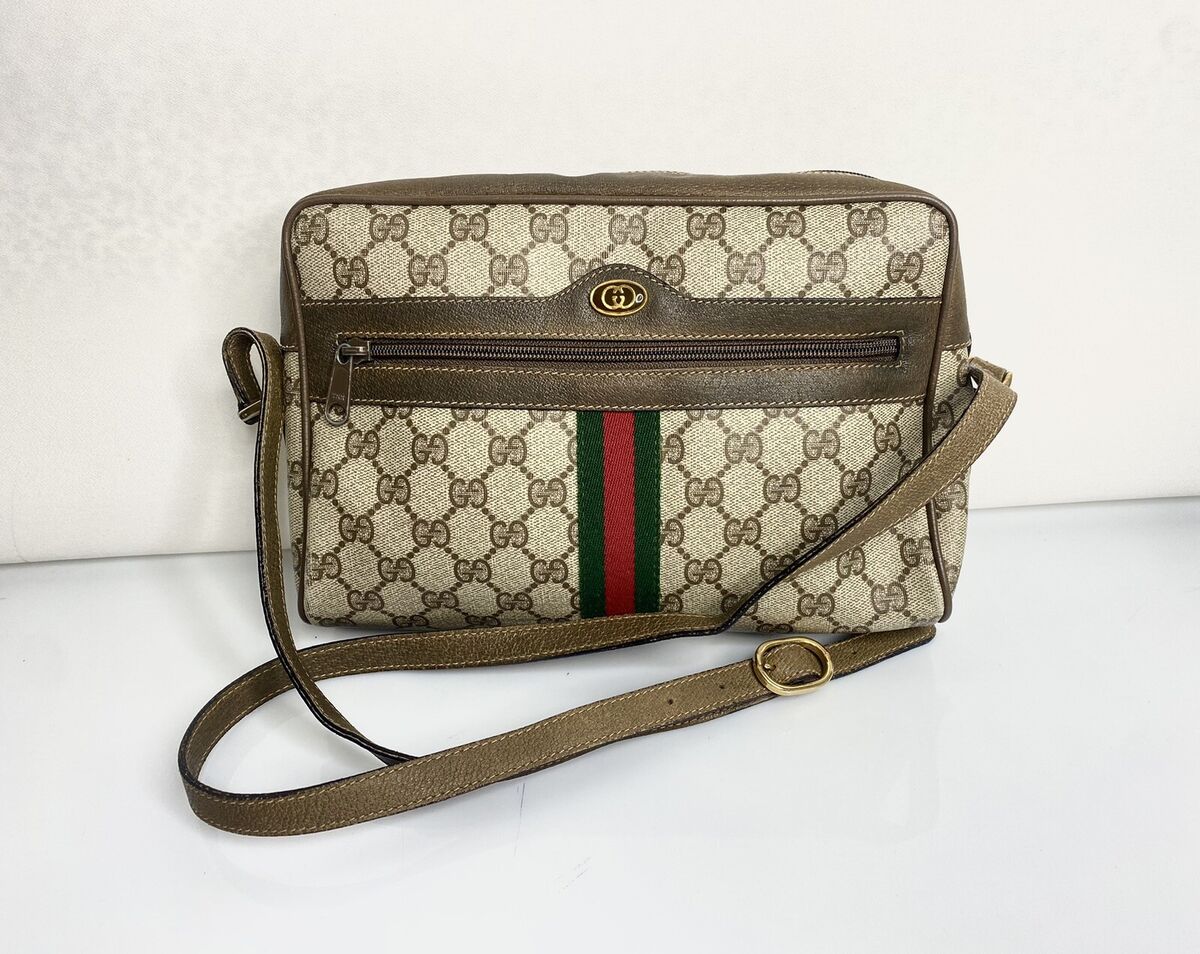 Vintage Gucci Sherry Line Web Stripe Bag Crossbody | eBay Vintage Gucci Sherry Line Web Stripe Bag Crossbody | eBay