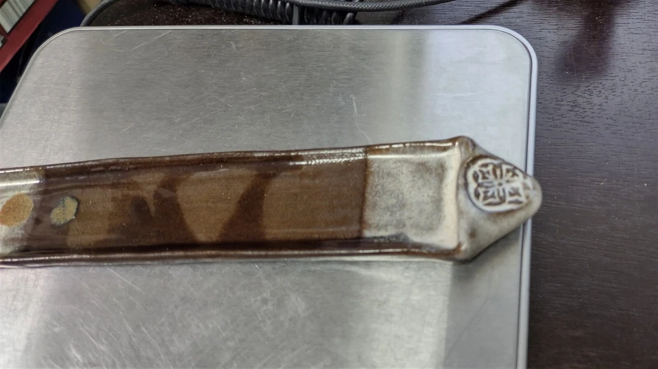 Queimador de incenso de cerâmica suporte de cone bastão apanhador de cinzas flor nas alças 8,75" - Imagem 3 de 4