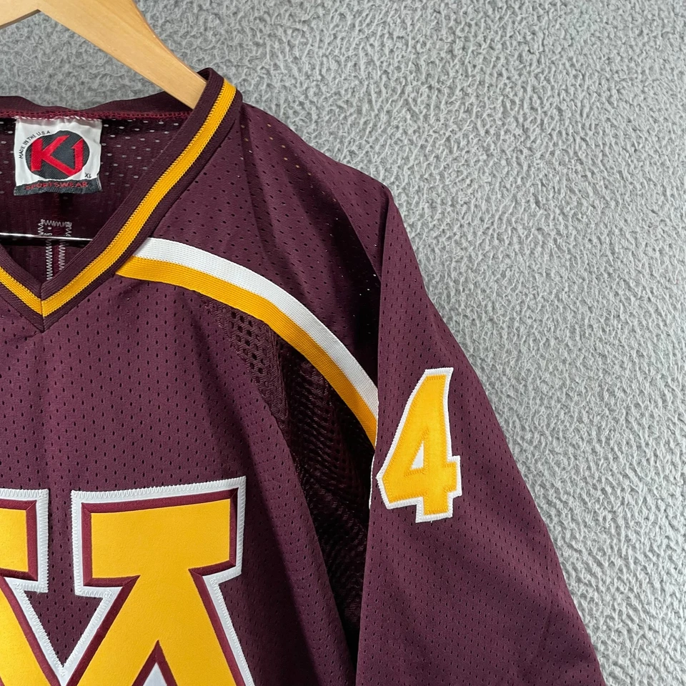 Vintage 90s Minnesota Gophers Hockey Jersey Spellout K1 Mens XL NCAA Pliam #34 - Image 3 of 4
