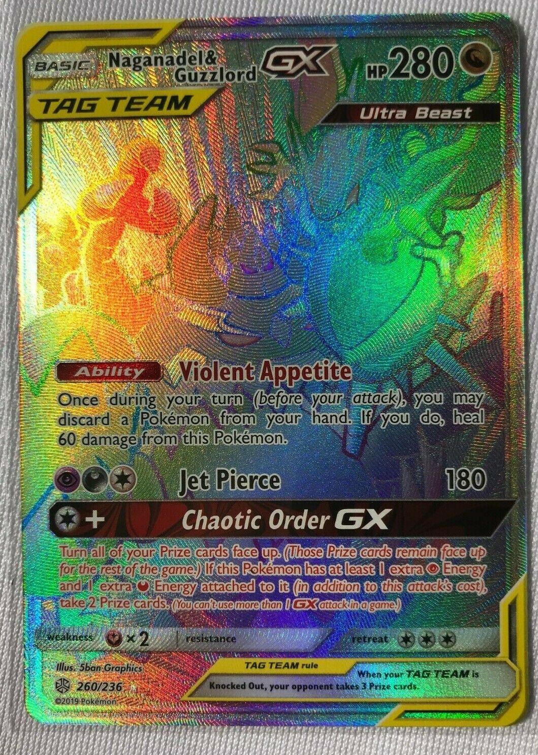 Mavin  ULTRA RARE Naganadel & Guzzlord GX Tag Team 158/236