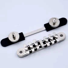 Guitar Synchro-Sonic Adjustable JAZZ Bridge Nickel W/Base Assembly Fit Gret-ch