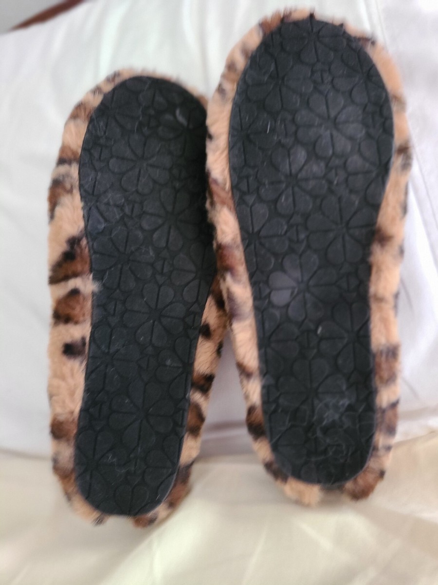 Kate Spade Brown Black Animal Print Sabilla Slippers