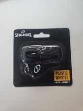 Spalding Plastic Whistle with Lanyard - Black