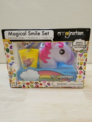 Unicorn Travel Toothbrush, Tooth Brush Holder & Rinse Cup Magical Smile Set 1288