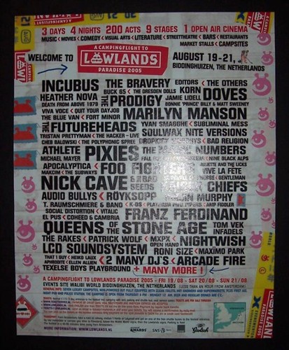 A Campingflight To Lowlands Paradise Festival 2005 Poster Type Advert, Promo Ad