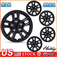 12 Inch Set Of 4 Wheel Covers Snap On Full Hub Caps Fit R12 Tire Steel Rim