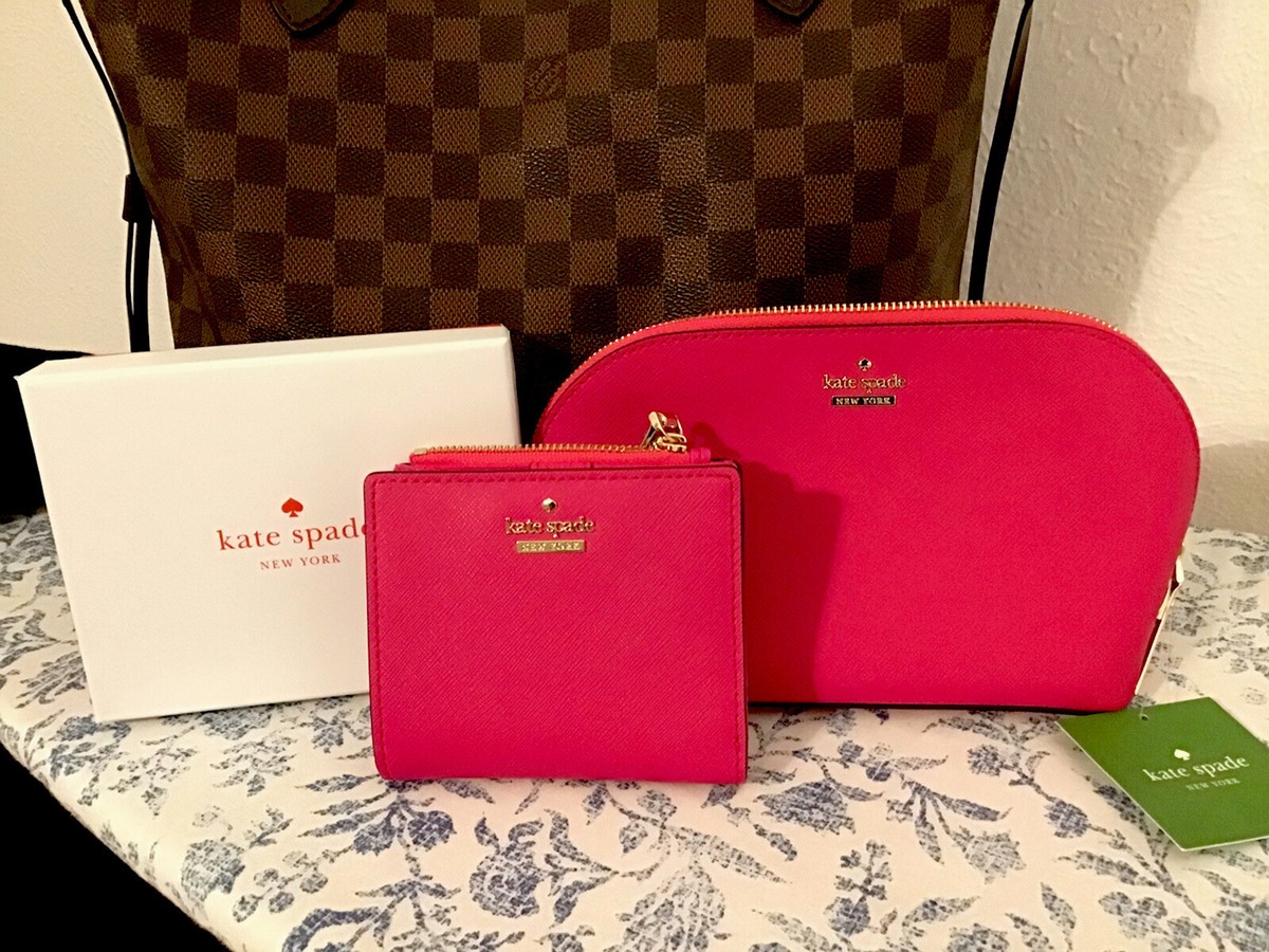 Kate Spade NY Adalyn wallet Abalene cosmetic bag Cameron Street