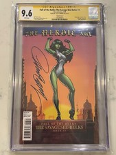 Fall of the Hulks Savage She-Hulks #3 1:10 Campbell Variant CGC 9.6 SS Signed
