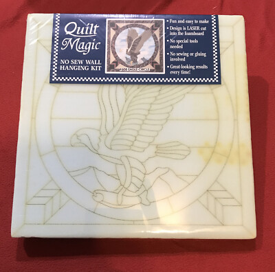 Quilt Magic EAGLE -CIRCLE No Sew Wall Hanging Kit 608 Sealed 15.25'' x 15.25''