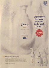 PRINT AD 2019 Dove Shower Foam Body Wash Soap Deep Moisture Advertisement