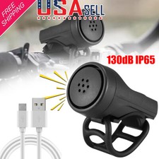 Electric Bike Horn 130DB Loud Warning Safety Rechargrble 4 Sound Horn Speaker US