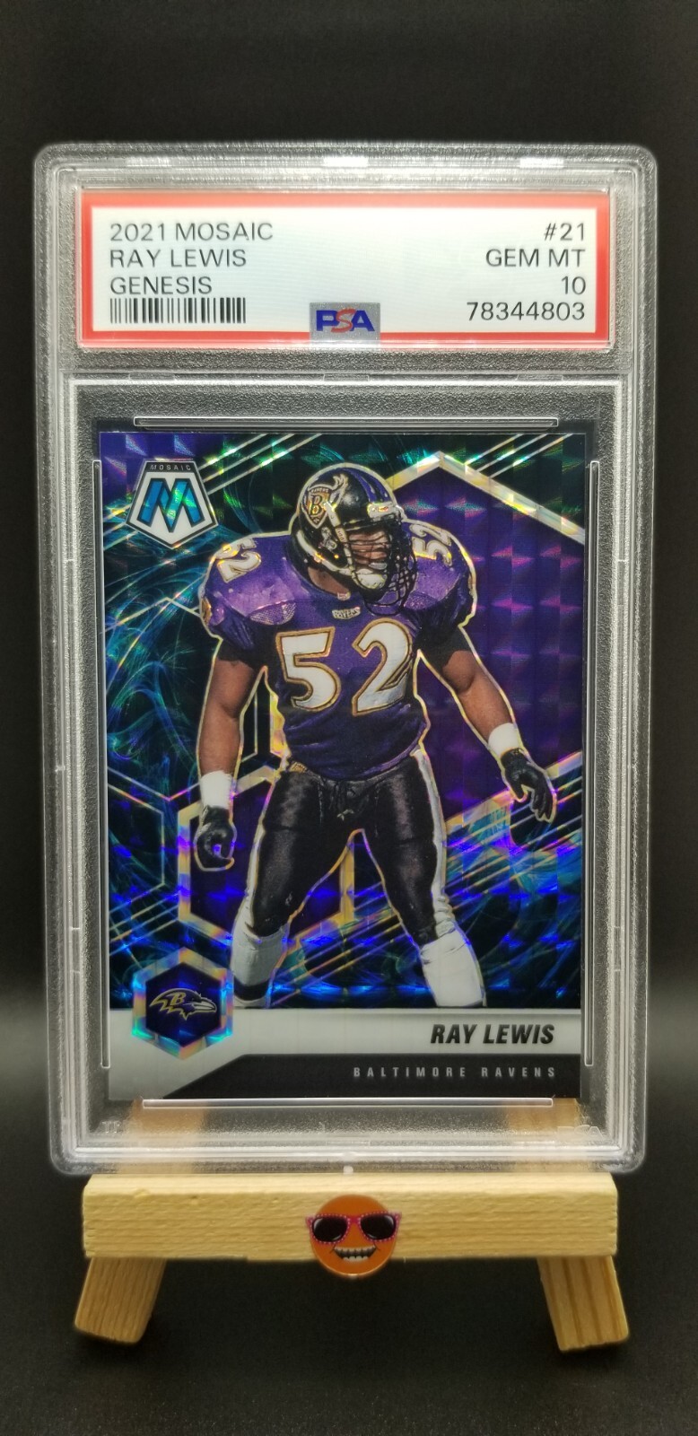 2021 Panini Mosaic Football Ray Lewis Genesis SSP #21 PSA GEM MINT 10