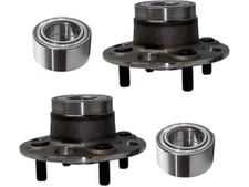 Front and Rear Wheel Hub and Bearing Kit For 01-05 Honda Civic GX DX LX PJ95N5