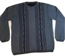 Men  s Claiborne Cotton Blend Crewneck Large Sweater Gray