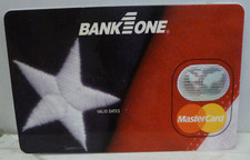 Bank One Texas Flag Credit Card Mastercard - Un-Embossed BLANK RARE Vintage