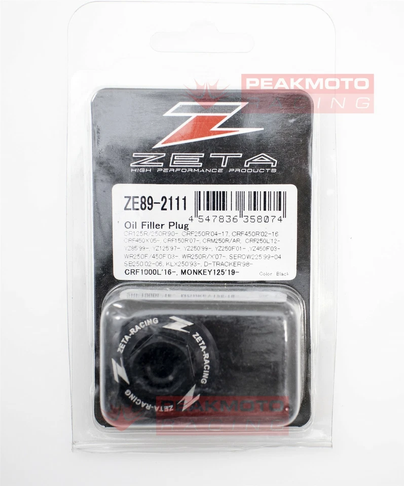 ZETA - ZE89-2111 NEGRO Tapón de llenado de aceite para Honda Monkey/Super Cub 125 2019-2021 Foto 3 de 4