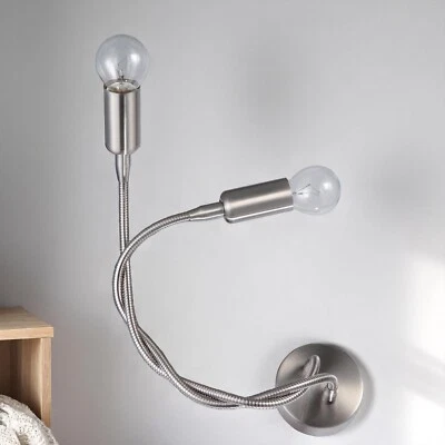 DIAMANTLUX applique lampada da parete per bagno specchio design moderno braccio flessibile