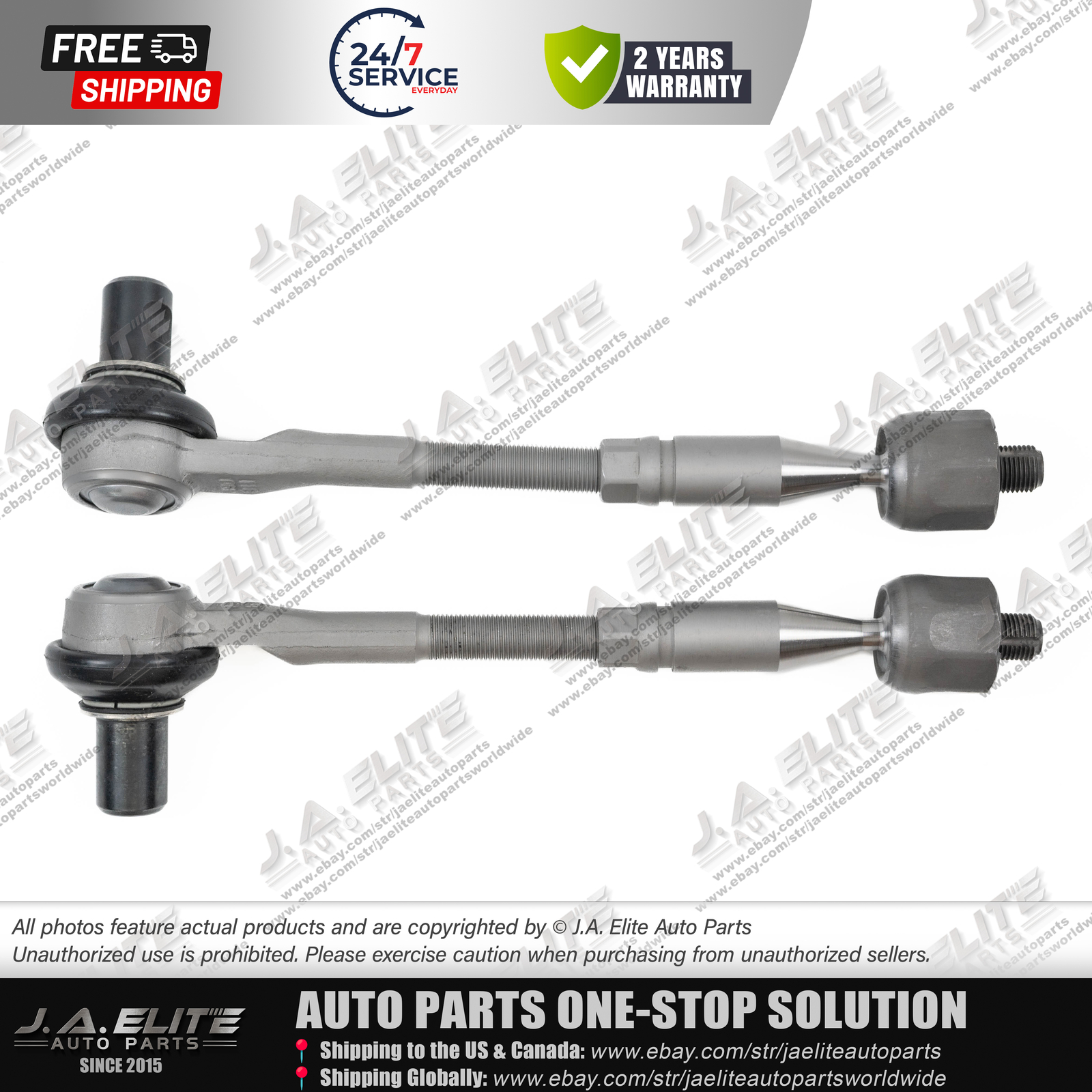 4pcs Front Inner & Outer Tie Rod Ends for Bentley Continental Flying Spur