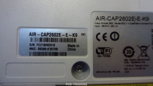 Cisco AIR-CAP2602E-E-K9 V01 WiFi Wireless Access Point 450Mbps NO ANTENNAS & PSU - Bild 4 von 4