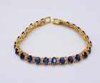 Blue  Bracelet Bangle 22k 24k Thai Baht Yellow Gold Plated Jewelry Women