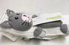 Capelli New York Girls One size Everyday Character (CAT)Socks with a Grippers