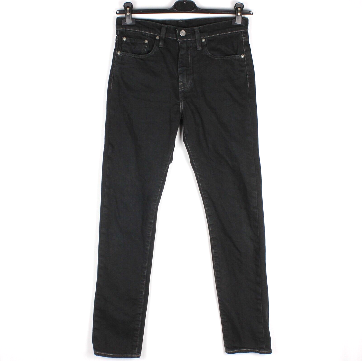 Levi Strauss & Co 522 Herren Jeans Größe W28 L30 Slim Fit Schwarz 