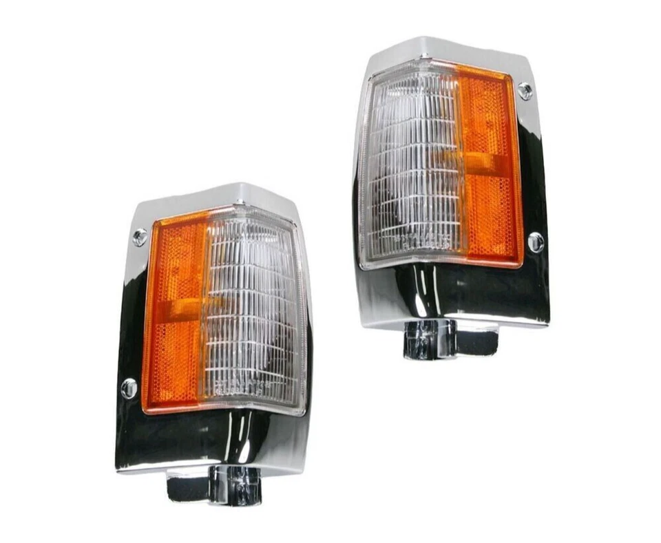 Пара хромированных габаритных огней для парковки угловых боковых габаритных огней для 90–97 D21 - Изображение 2 из 4
