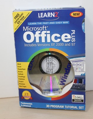 Learn 2 - Microsoft Office Plus - Includes Versions XP, 2000 and 97 - New Sealed
