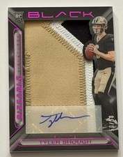 2025 Panini Black Tyler Shough Sizeable Sigs 3 Color Patch Auto Purple 50/50